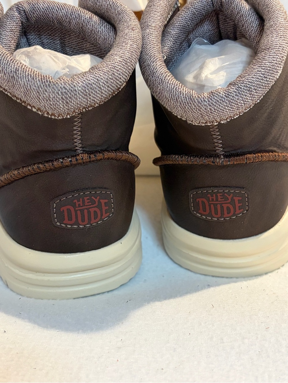 Hey Dude Bradley Y Classic Boot. Cocoa. Water Repellent. Boys/Youth 7 - Picture 6 of 8